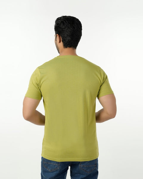 Eminent Men's Round Neck Half Sleeves Printed T-Shirt - Green, Men's T-Shirts & Polos, Eminent, Chase Value