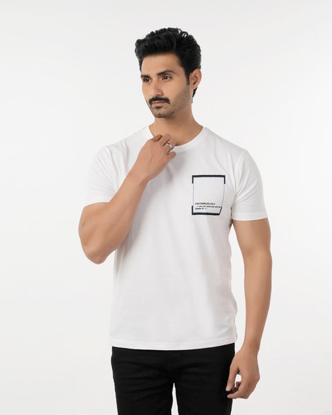 Eminent Men's Round Neck Half Sleeves T-Shirt - White, Men's T-Shirts & Polos, Eminent, Chase Value