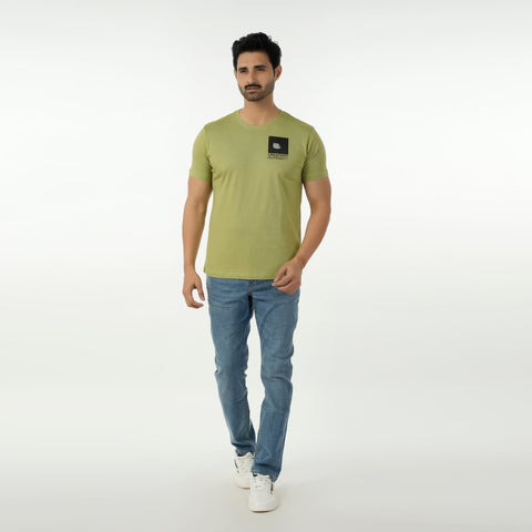 Eminent Men's Round Neck Half Sleeves Printed T-Shirt - Sea Green, Men's T-Shirts & Polos, Eminent, Chase Value