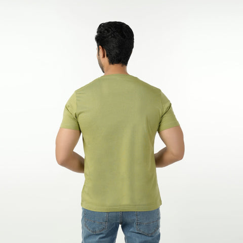 Eminent Men's Round Neck Half Sleeves Printed T-Shirt - Sea Green, Men's T-Shirts & Polos, Eminent, Chase Value