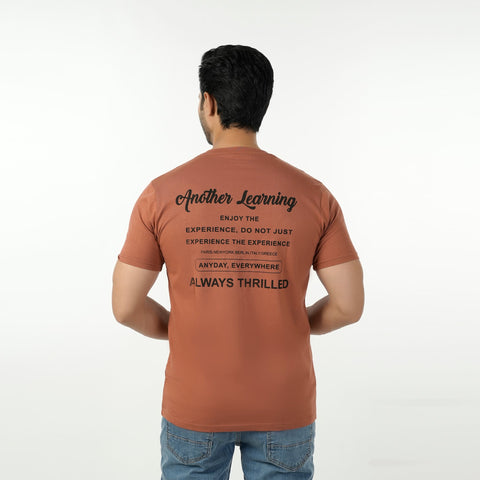 Eminent Men's Round Neck Half Sleeves Printed T-Shirt - Brown, Men's T-Shirts & Polos, Eminent, Chase Value
