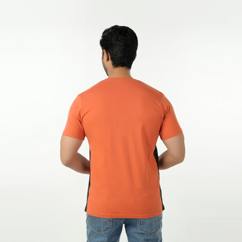 Eminent Men's Round Neck Half Sleeves Printed T-Shirt - Rust, Men's T-Shirts & Polos, Eminent, Chase Value