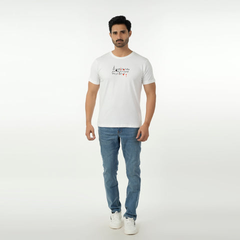 Eminent Men's Round Neck Half Sleeves T-Shirt - White, Men's T-Shirts & Polos, Eminent, Chase Value