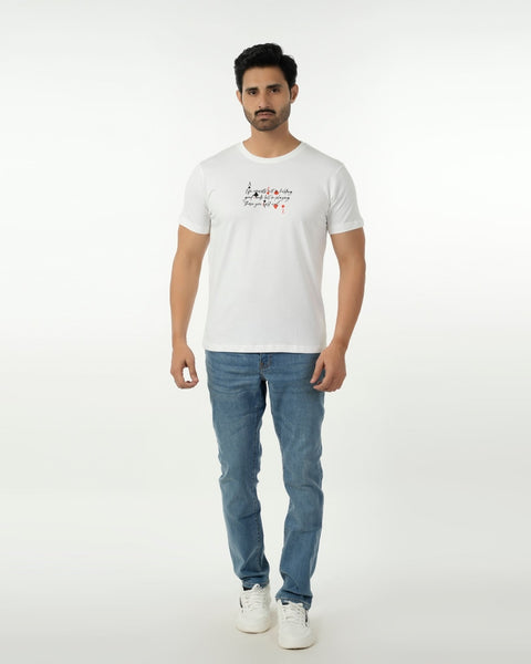 Eminent Men's Round Neck Half Sleeves T-Shirt - White, Men's T-Shirts & Polos, Eminent, Chase Value