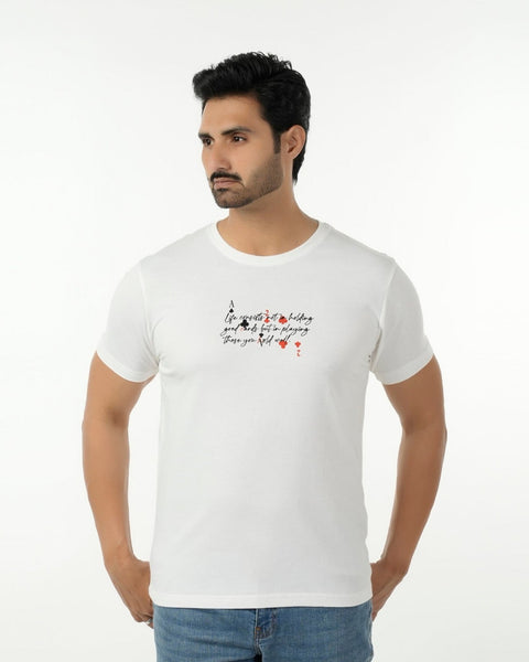 Eminent Men's Round Neck Half Sleeves T-Shirt - White, Men's T-Shirts & Polos, Eminent, Chase Value