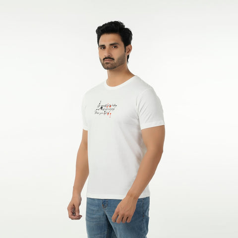 Eminent Men's Round Neck Half Sleeves T-Shirt - White, Men's T-Shirts & Polos, Eminent, Chase Value