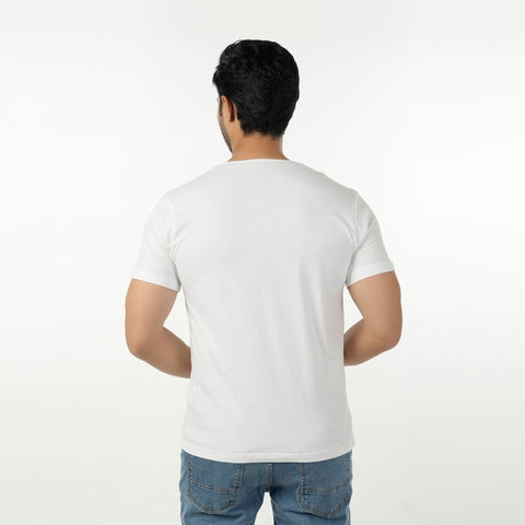 Eminent Men's Round Neck Half Sleeves T-Shirt - White, Men's T-Shirts & Polos, Eminent, Chase Value