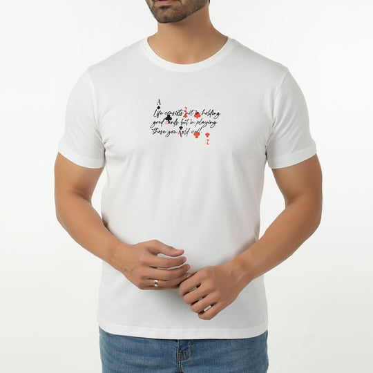 Eminent Men's Round Neck Half Sleeves T-Shirt - White, Men's T-Shirts & Polos, Eminent, Chase Value