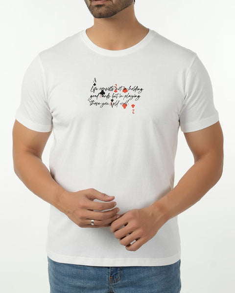 Eminent Men's Round Neck Half Sleeves T-Shirt - White, Men's T-Shirts & Polos, Eminent, Chase Value