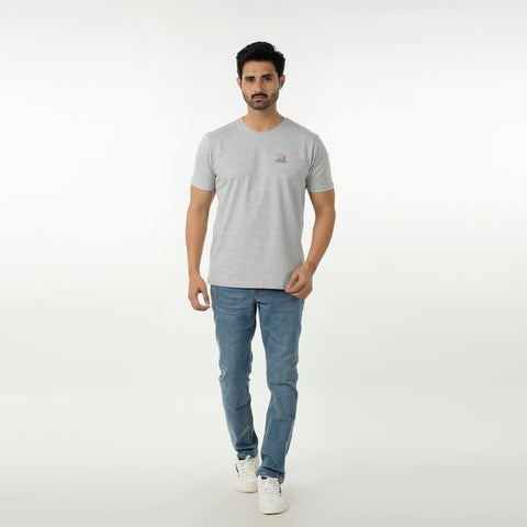 Eminent Men's Round Neck Half Sleeves Printed T-Shirt - Ash Grey, Men's T-Shirts & Polos, Eminent, Chase Value