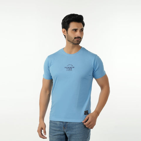 Eminent Men's Round Neck Half Sleeves T-Shirt - Pacific, Men's T-Shirts & Polos, Eminent, Chase Value