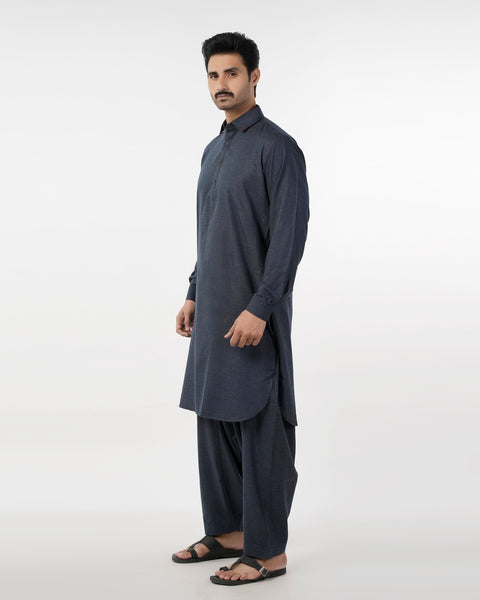 Eminent Trim Fit Shalwar Kameez - Navy Blue, Men's Shalwar Kameez, Eminent, Chase Value