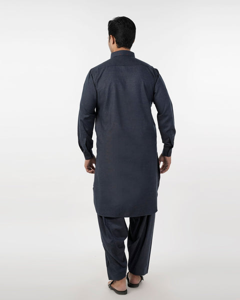 Eminent Trim Fit Shalwar Kameez - Navy Blue, Men's Shalwar Kameez, Eminent, Chase Value