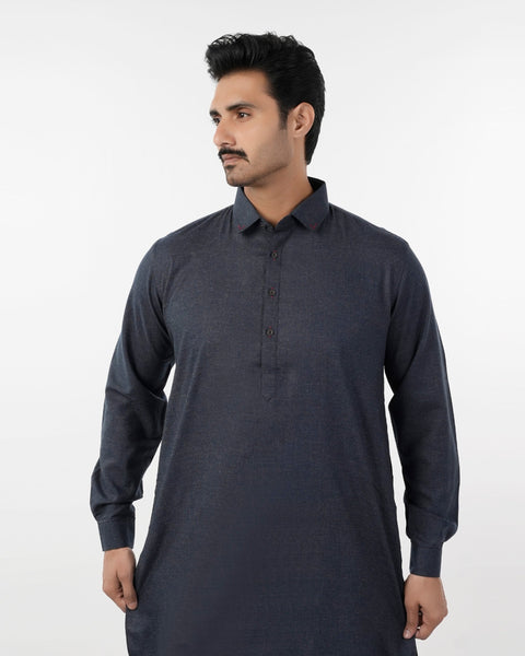 Eminent Trim Fit Shalwar Kameez - Navy Blue, Men's Shalwar Kameez, Eminent, Chase Value