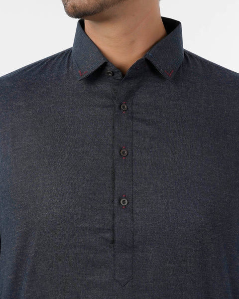 Eminent Trim Fit Shalwar Kameez - Navy Blue, Men's Shalwar Kameez, Eminent, Chase Value