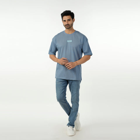 Eminent Men's Round Neck Half Sleeves T-Shirt  - Ash Blue, Men's T-Shirts & Polos, Eminent, Chase Value
