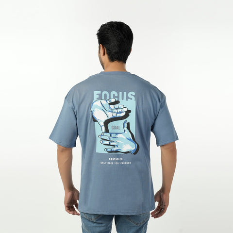 Eminent Men's Round Neck Half Sleeves T-Shirt  - Ash Blue, Men's T-Shirts & Polos, Eminent, Chase Value