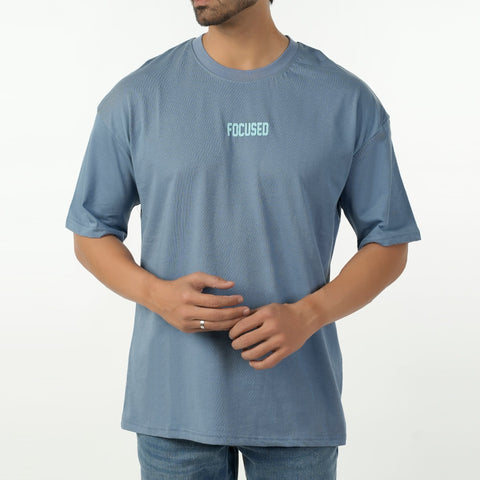 Eminent Men's Round Neck Half Sleeves T-Shirt  - Ash Blue, Men's T-Shirts & Polos, Eminent, Chase Value