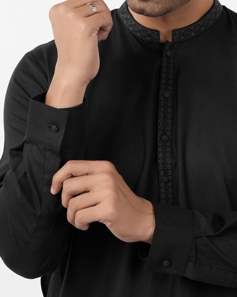 Eminent Men's Kurta Shalwar Suit - Black, Men's Shalwar Kameez, Eminent, Chase Value