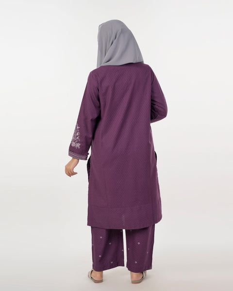 Eminent Women's Embroidered 02 Pcs Shalwar Suits - Purple
