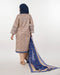 Eminent Women's Embroidered 03 Pcs Suit - Royal Blue