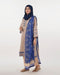 Eminent Women's Embroidered 03 Pcs Suit - Royal Blue