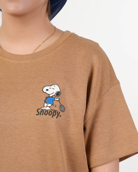 Eminent Women's Half Sleeves T-Shirt - Dark Sand