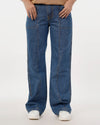 Eminent Women's Wider Leg Denim Pant - Mid Blue