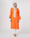 Eminent Women's Embroidered Kurti - Orange