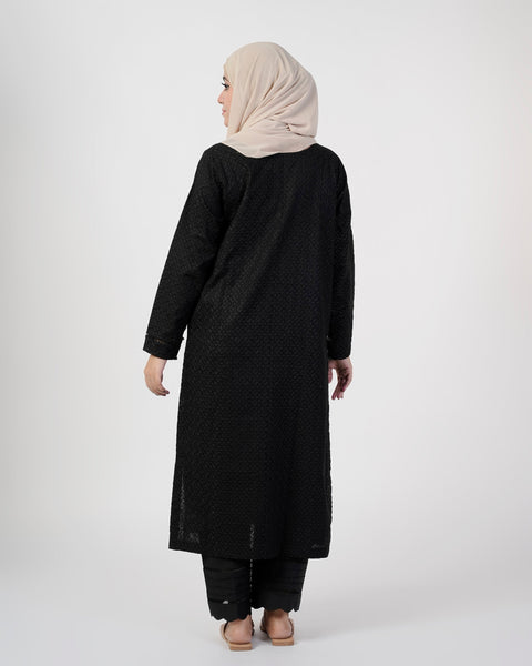 Eminent Women's Embroidered Kurti - Black