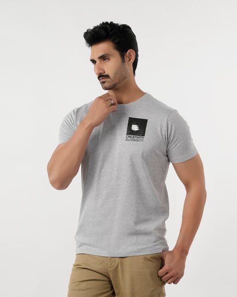 Eminent Men's Round Neck Half Sleeves Printed T-Shirt