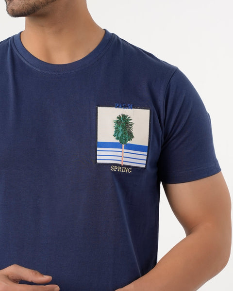 Eminent Men's Round Neck Half Sleeves Printed T-Shirt