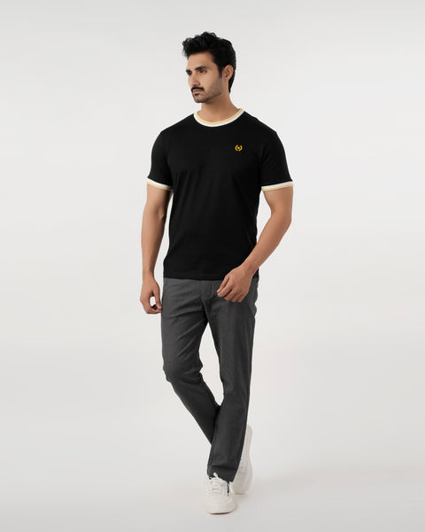 Eminent Men's Half Sleeves T-Shirt - Black