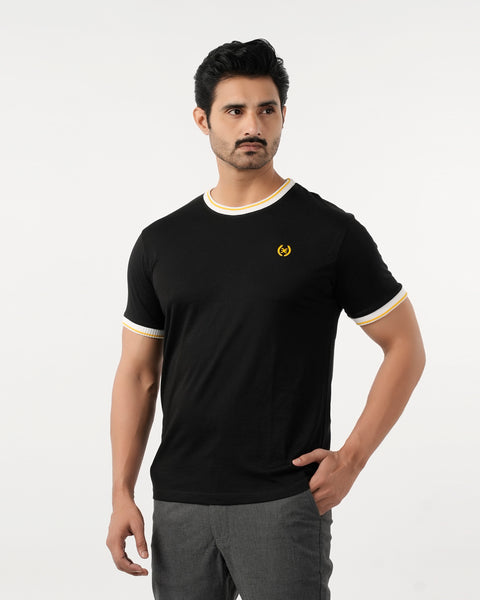 Eminent Men's Half Sleeves T-Shirt - Black