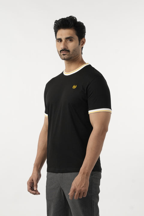 Eminent Men's Half Sleeves T-Shirt - Black