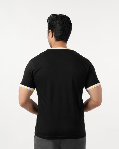 Eminent Men's Half Sleeves T-Shirt - Black