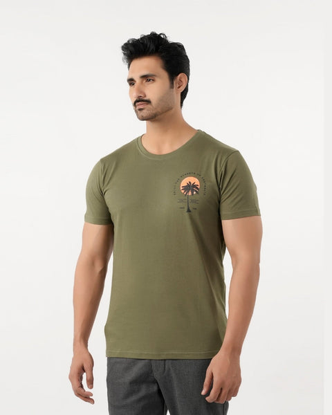 Eminent Men's Round Neck Half Sleeves Printed T-Shirt