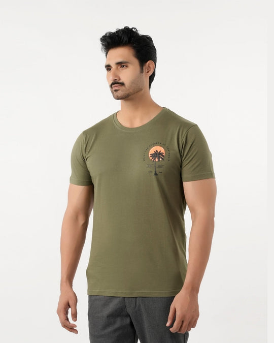 Eminent Men's Round Neck Half Sleeves Printed T-Shirt