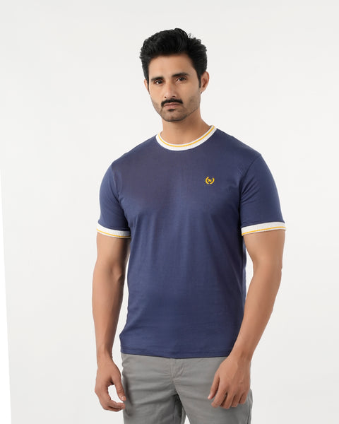 Eminent Men's Half Sleeves T-Shirt - Navy Blue