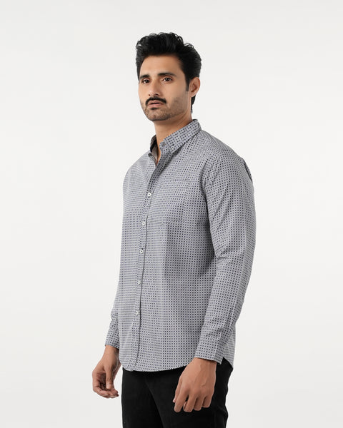 Eminent Men's Casual Printed Shirt - Navy Blue