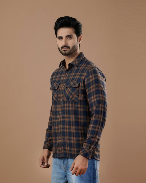 Eminent Men's Casual Flannel Check Shirt