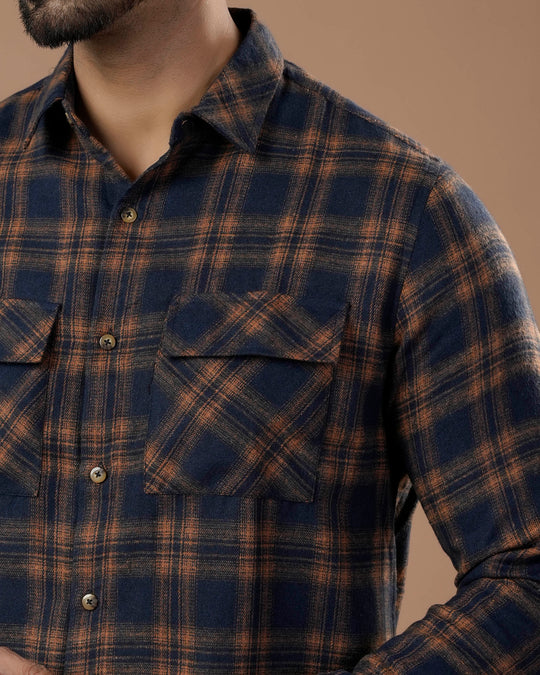Eminent Men's Casual Flannel Check Shirt