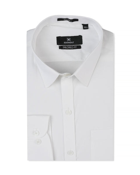 Eminent Men's Formal Plain Shirt - White