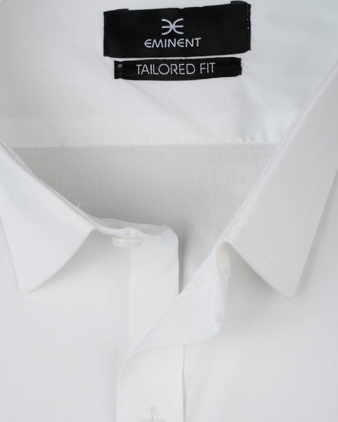 Eminent Men's Formal Plain Shirt - White