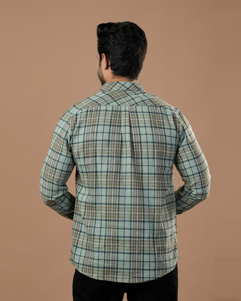 Twill Flannel Check Casual Shirt