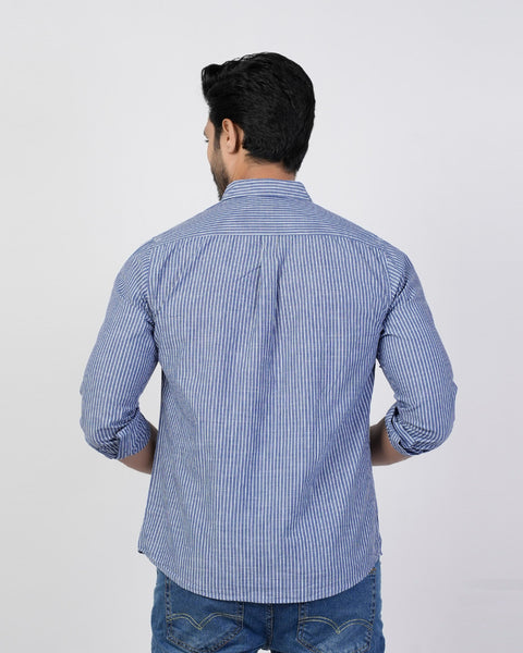 Eminent Men's Casual Full Sleeves Stripe Shirt