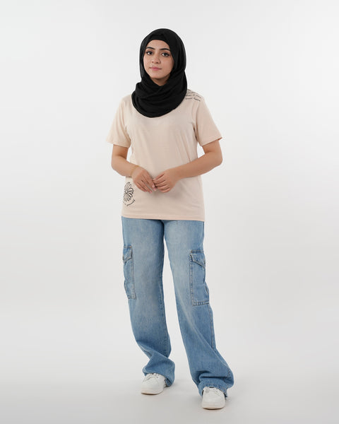 Eminent Women's Half Sleeves Printed T-Shirt - Pink