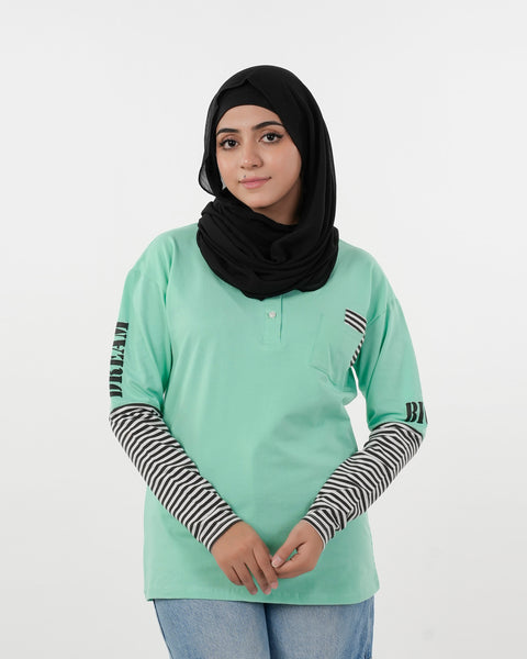Eminent Women's Full Sleeves T-Shirt - Spring Bud