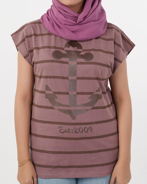 Eminent Women's Half Sleeves T-Shirt - Mauve