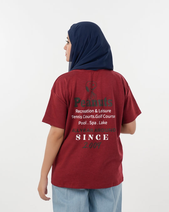 Eminent Women's Half Sleeves T-Shirt - Maroon